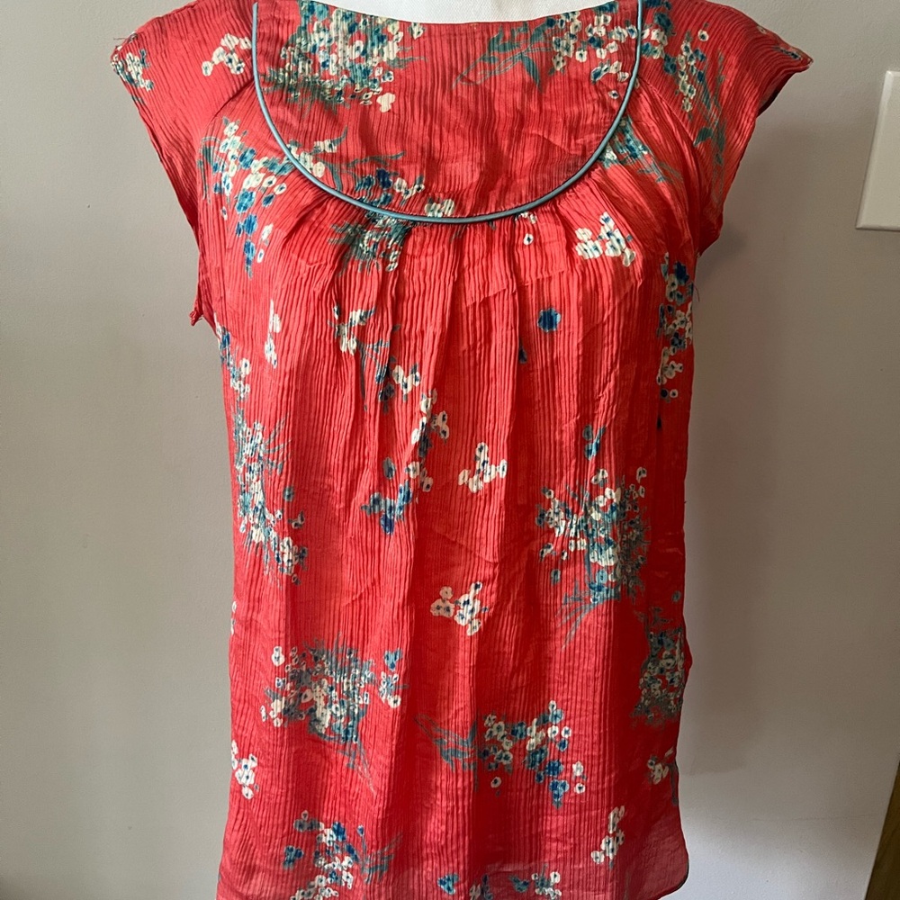 Lauren Moffatt Silk Floral Women's Top Size Medium